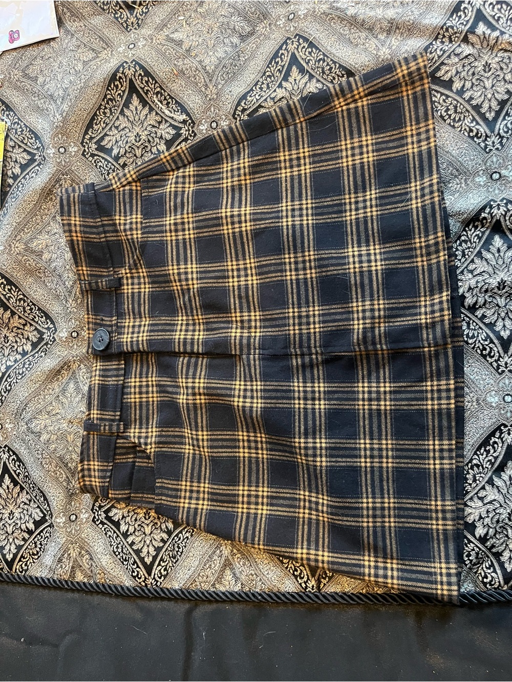 Forever 21 F21 Yellow Plaid Tartan Skirt Medium